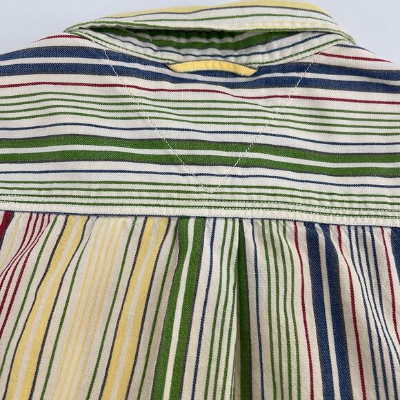 90s Tommy Hilfiger multicolor striped button down shirt 1990s vintage - Picture 5 of 7
